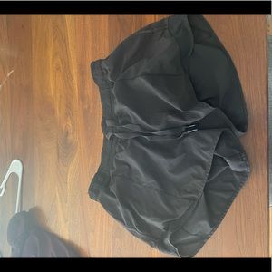 Used black lululemon shorts size 8